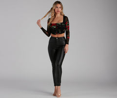 Love At First Rose Bustier Top