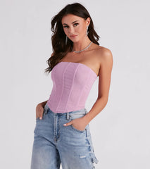 Hot Stuff Strapless Mesh Bustier