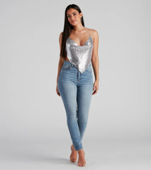 It Girl Open Back Chainmail Top