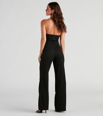 New Fling Crepe Strapless Jumpsuit