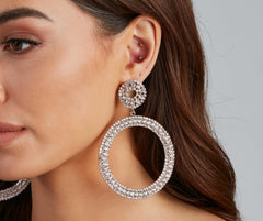Lady In Rhinestone Hoops