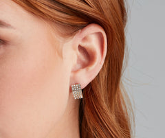 Girls Want Pearls Rhine Stud Earrings