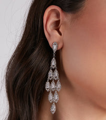 Rhinestone Chandelier Earrings