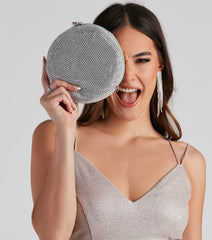 Glam Moment Rhinestone Mesh Bag