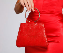 Glamorous Diva Rhinestone Mesh Bag