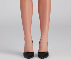 Elevated Glamour Rhinestone Detail Pumps