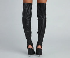 Sleek And Stunning Faux Leather Boots