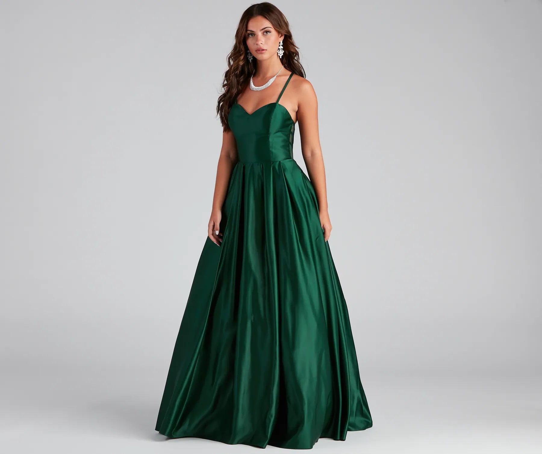 Milana Formal Sleeveless Satin Ball Gown