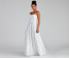 Mel Formal Glitter Corset Ball Gown