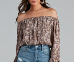 Effortless Beauty Boho Cropped Blouse