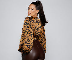 Chic Look Leopard Print Crop Top
