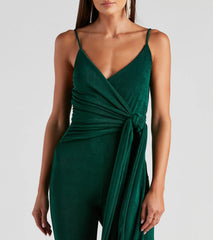 Tied In Knots Surplice Jumpsuit