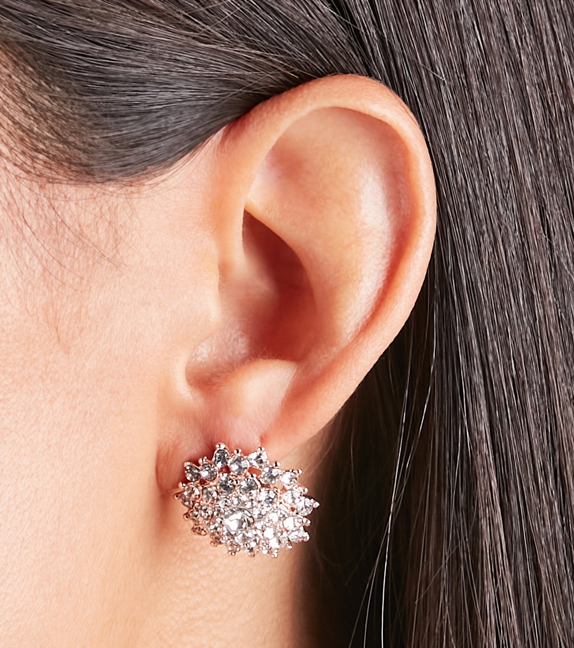 Glam Elements Cluster Stud Earrings