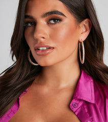 All The More Glam Hoop Earrings