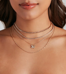Butterfly Baby Layered Necklace