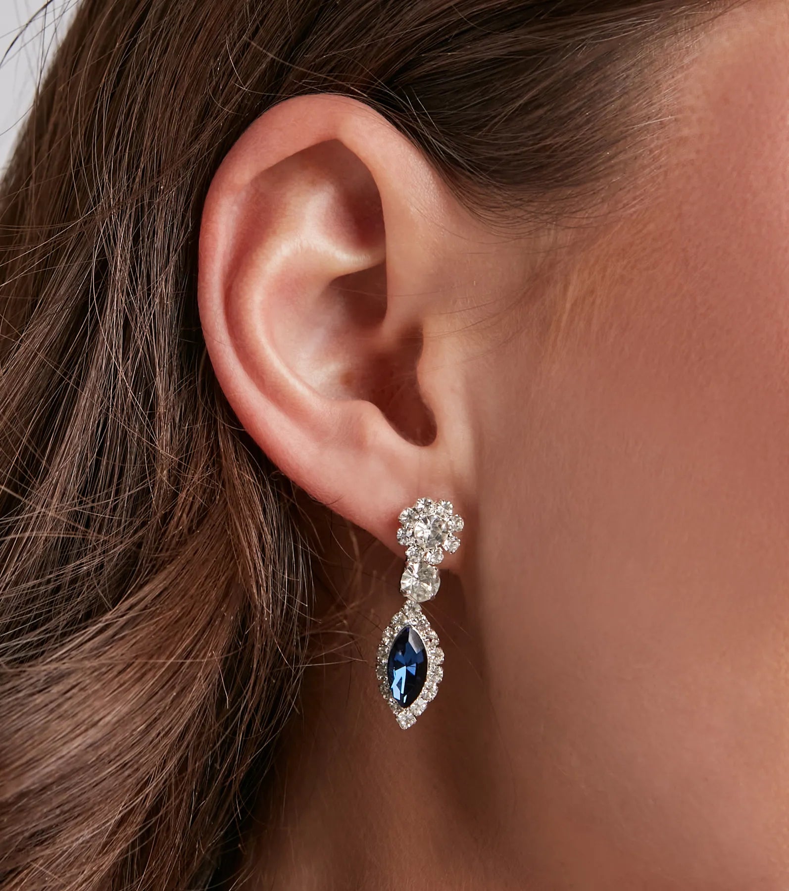 Tear Drop Halo Jewelry Set