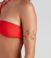 Spiraling Chic Metal Arm Cuff