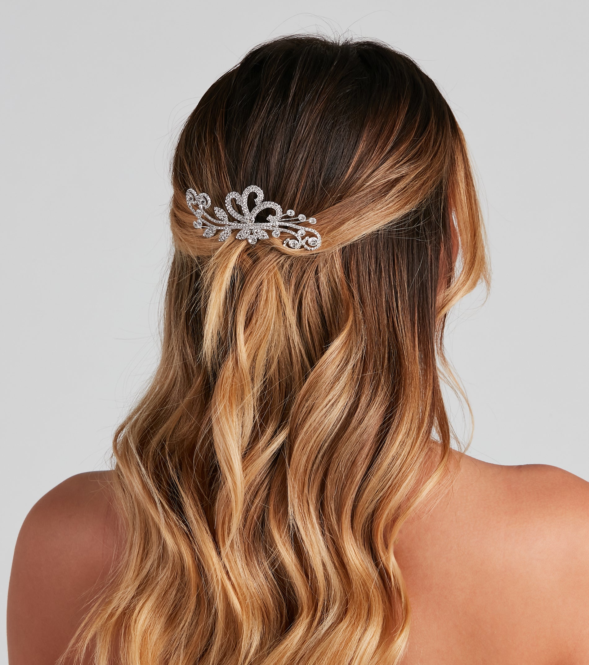 Rhinestone Filigree Hair Comb