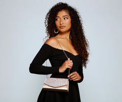 Sparkle & Shine Rhinestone Fold-Over Clutch