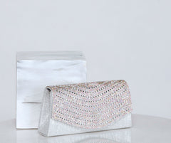 Sparkle & Shine Rhinestone Fold-Over Clutch
