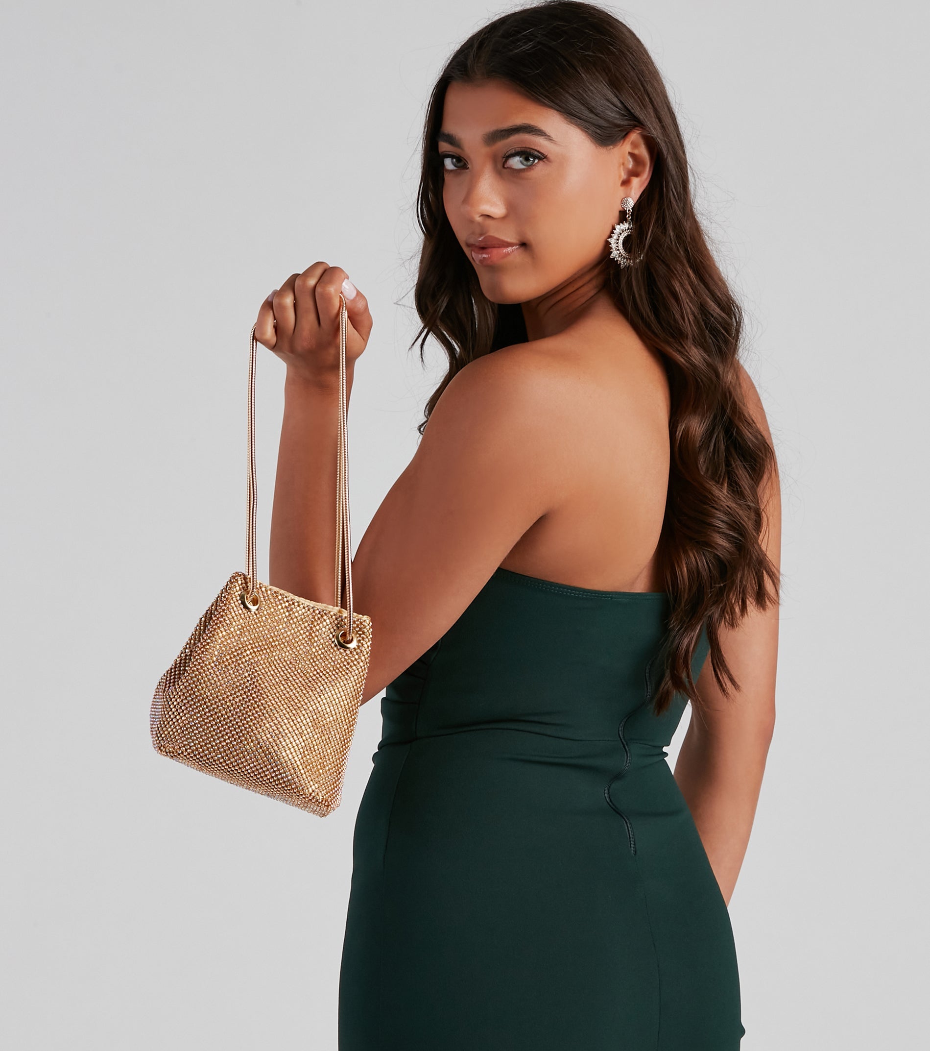Party Of One Rhine Mesh Bucket Bag
