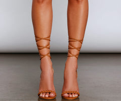 Love The Look Lace-Up Stiletto Heels