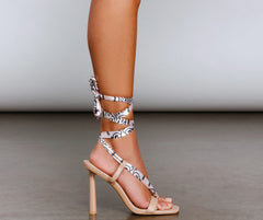 Make Your Mark Bandana Print Heels