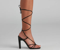 Style Icon Faux Leather Block Heels
