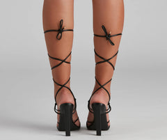 Style Icon Faux Leather Block Heels