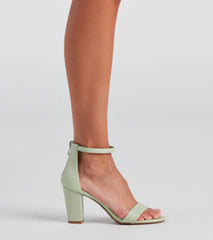 Style Stunner Faux Leather Block Heels